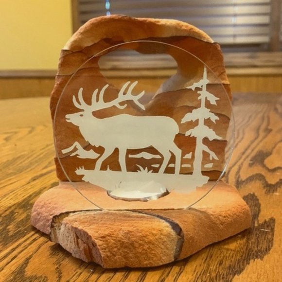 Elk Rock Candle Holder - Picture 1 of 8
